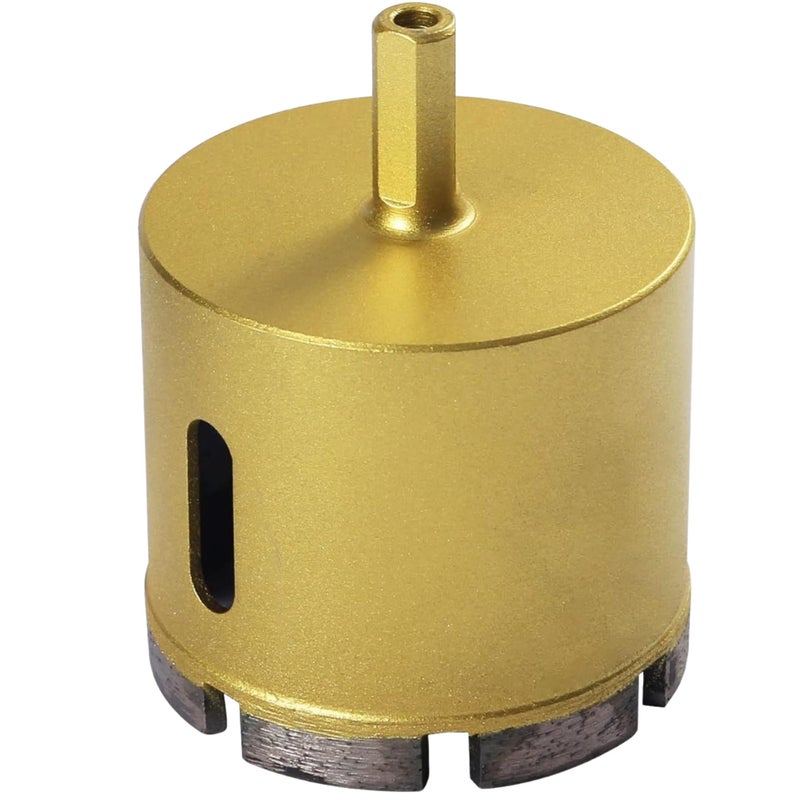 Drilax 2-1/2 Inch Diamond Masonry Hole Saw - 2" Depth for Concrete, Brick, Basement Walls (AC, Vent, Conduit) & Floor Posts - 3/8" Shank Core Drill Bit - Image 1